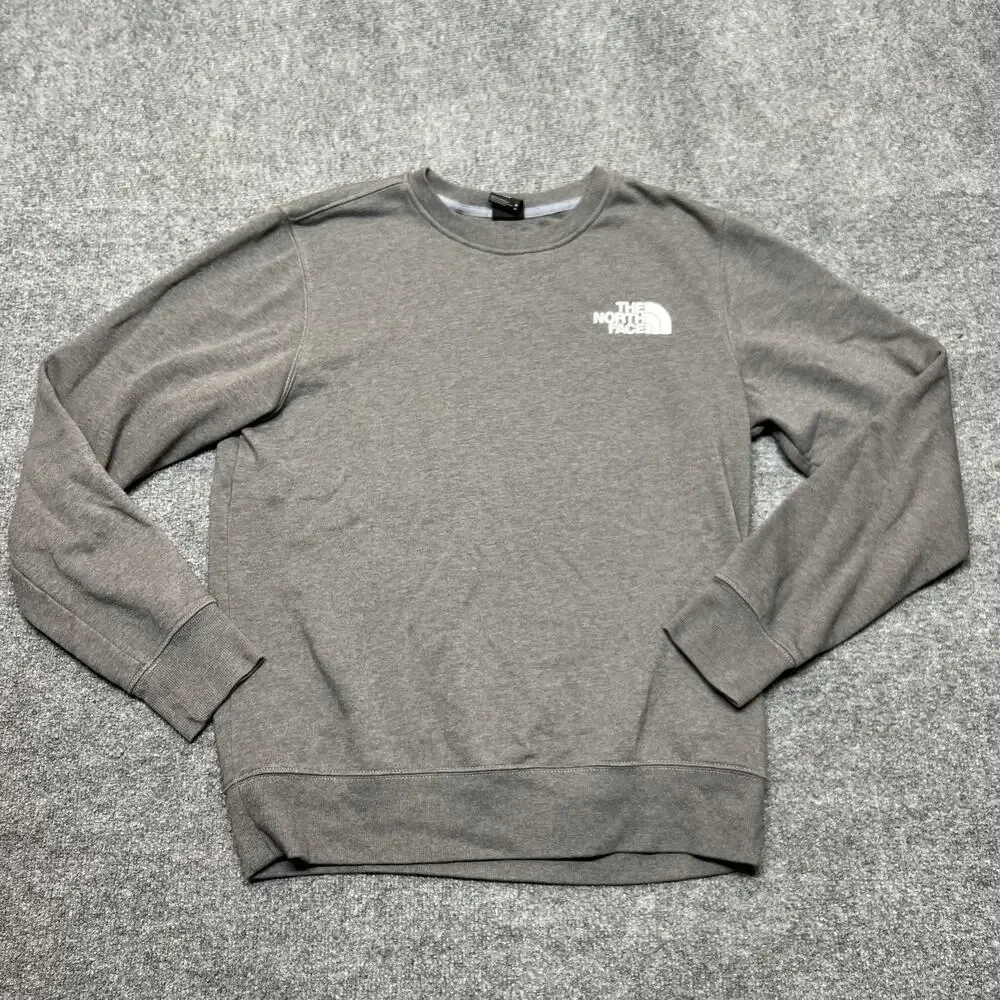 The North Face Sweatshirt Adult Medium Gray Fleece Crewneck Pullover Graphic